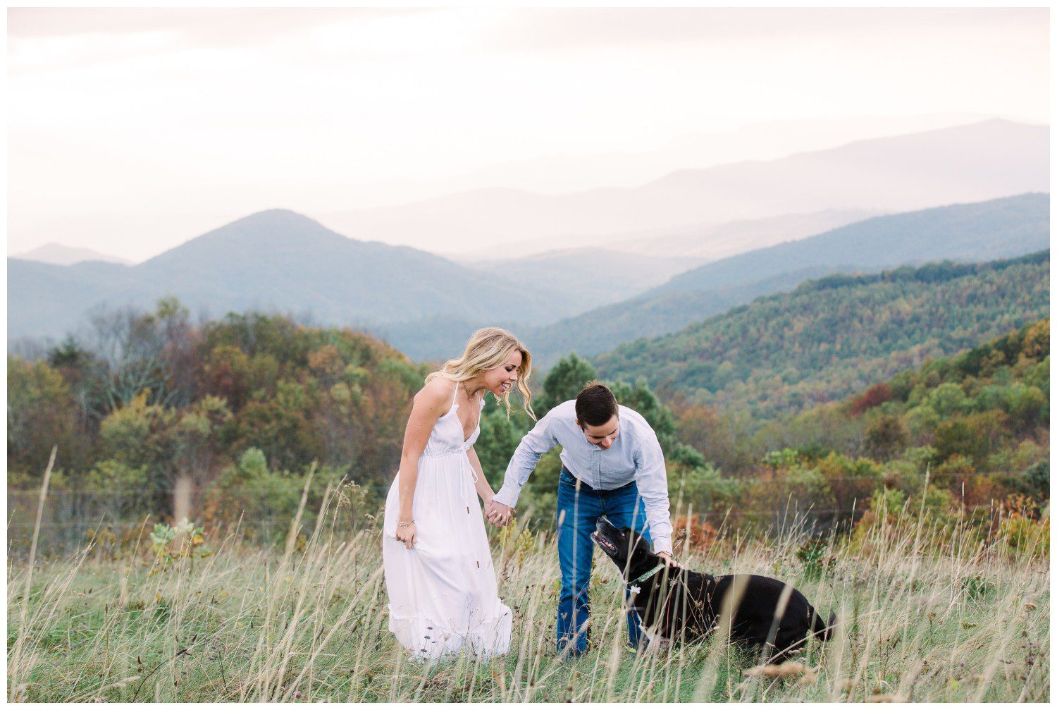 Asheville Mountaintop Engagement Photographer