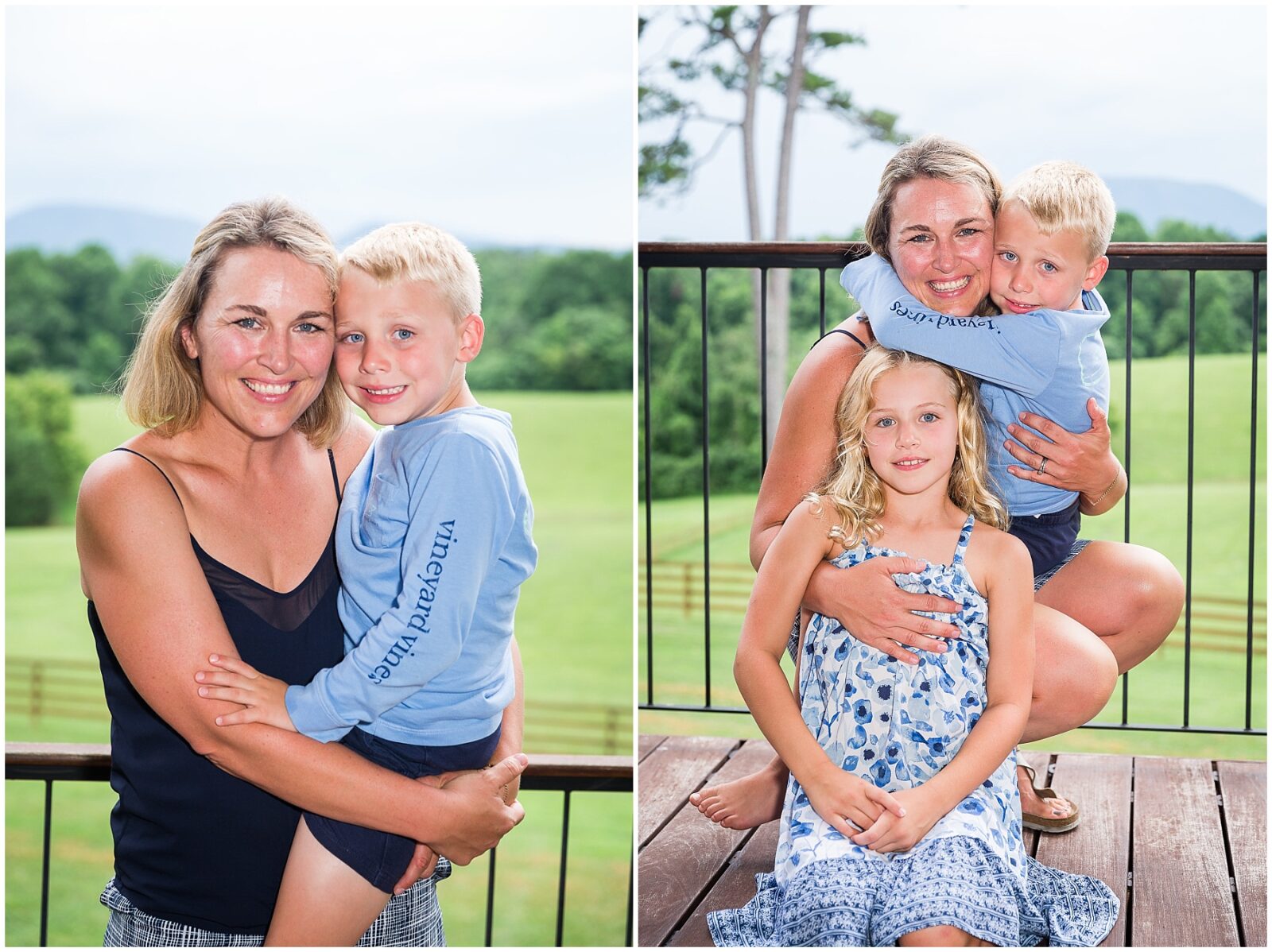 Outdoors summer family session in asheville