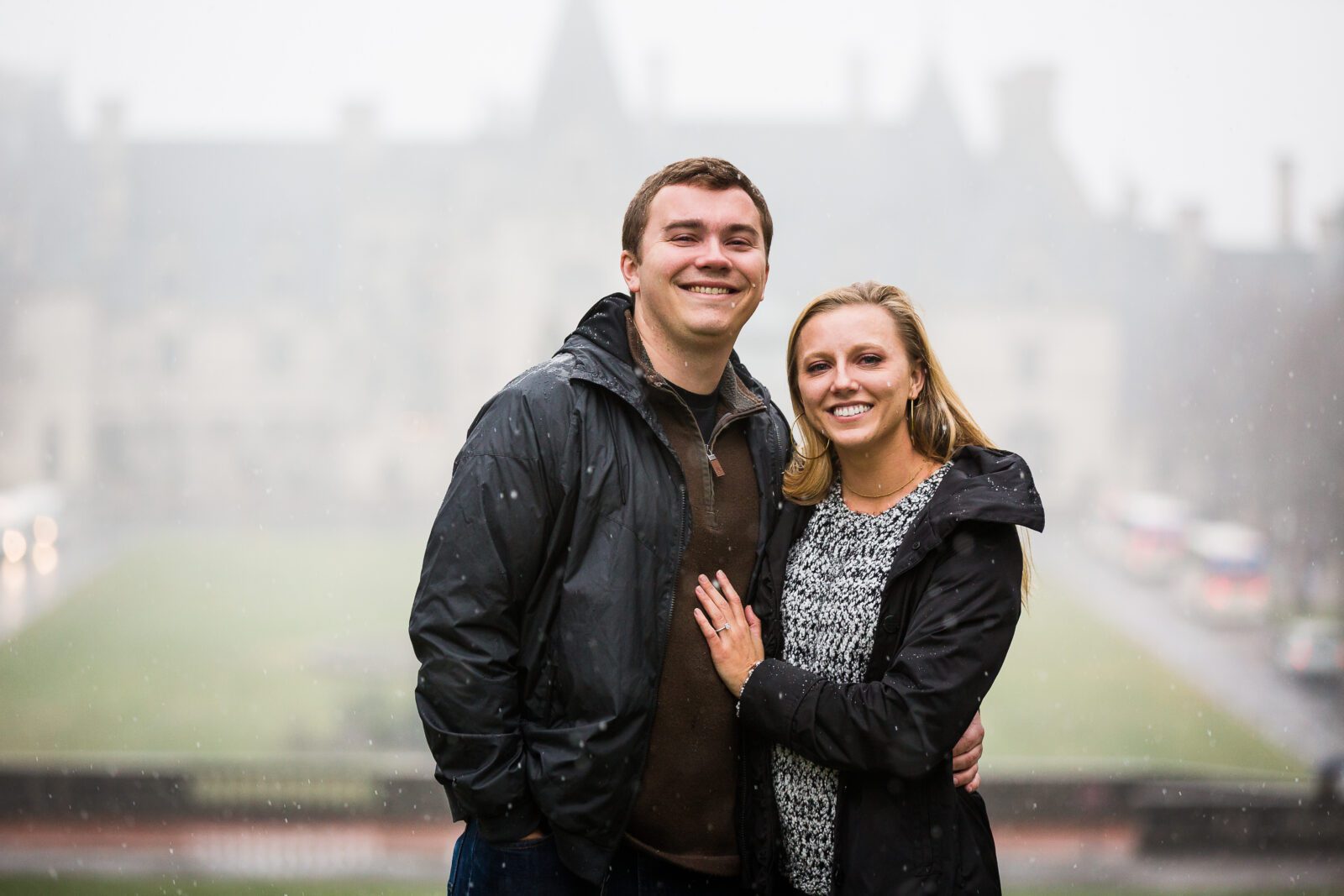 snowy proposal at the biltmore
