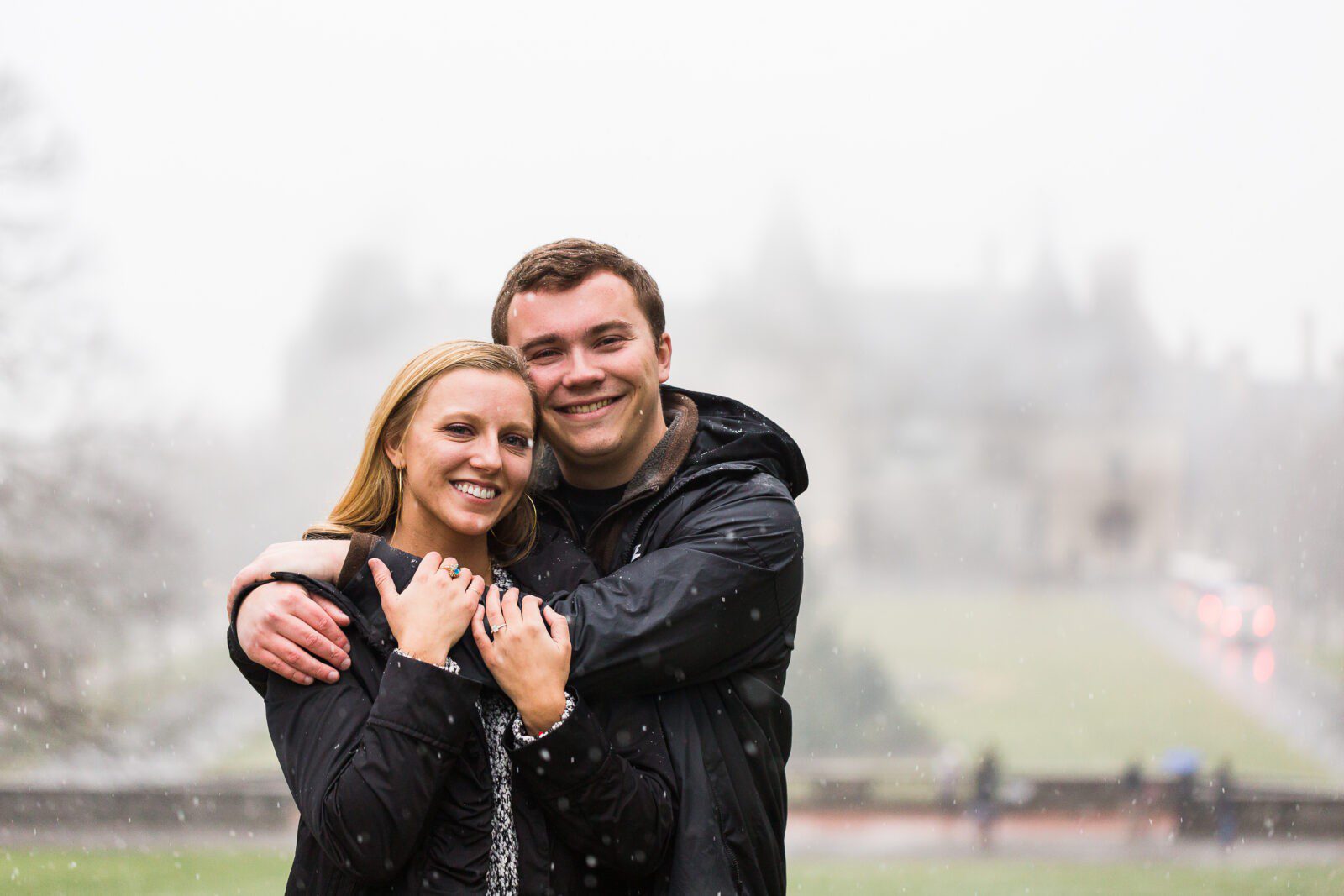 snowy proposal at the biltmore